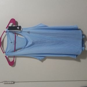 NWT Adidas Light Blue Running Climalite Racer Back Tank Top!